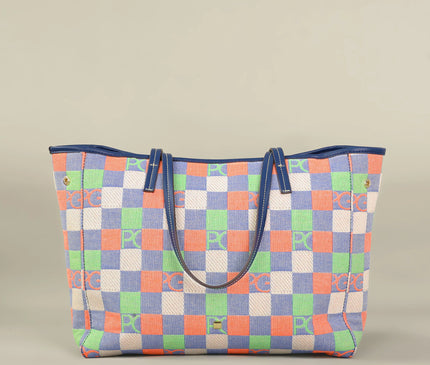 Sac Fourre-tout Femme Carreaux Lilas Doux