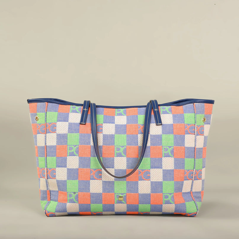 Sac Fourre-tout Femme Carreaux Lilas Doux