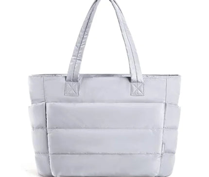 Sac Fourre-tout Matelassé Gris Spacieux