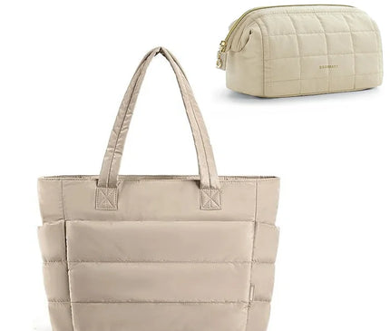 Sac Fourre-tout Épaulé Grande Capacité Beige