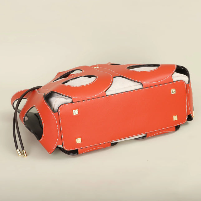 Sac Fourre-tout Seau Ajouré Géométrique Femme