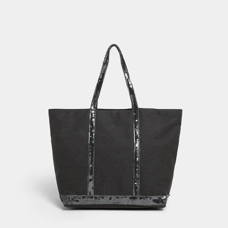 Sac Fourre-tout Paillettes Souple Zippé