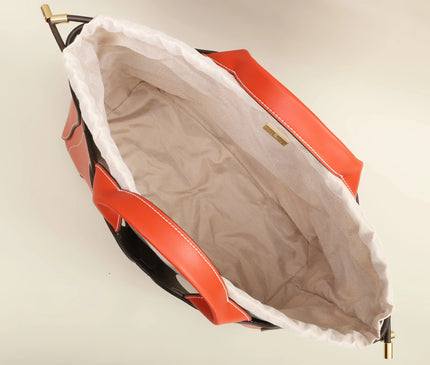 Sac Fourre-tout Seau Ajouré Géométrique Femme