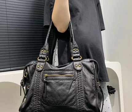 Sac Fourre-tout Effet Cuir Lavé Polyvalent