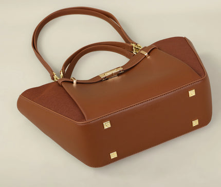 Sac Fourre-tout Prune Géométrique Doux Femme