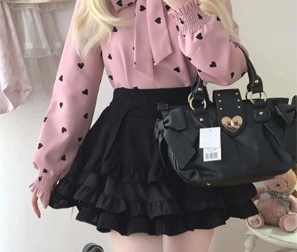 Sac Fourre-tout Rose Cœur Décoré Doux
