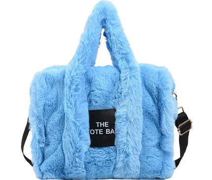 Sac Fourre-tout Doux Bleu Femme Zippé