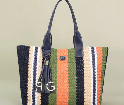 Sac Fourre-tout Rayé Coloré Polyester