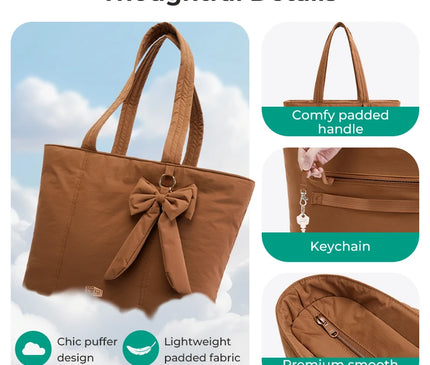 Sac Fourre-tout Noir Nœud Moderne