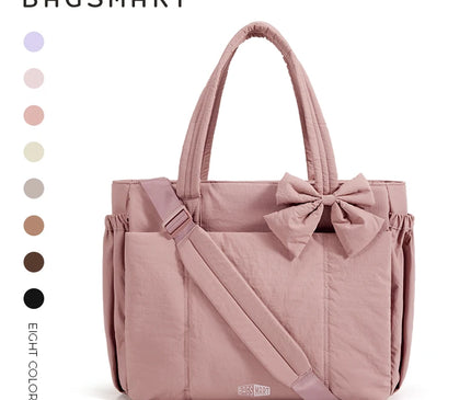 Sac Fourre-tout Matelassé Nœud Spacieux