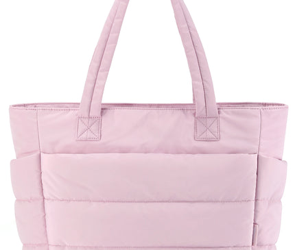 Sac Fourre-tout Doudoune Rose Élégant