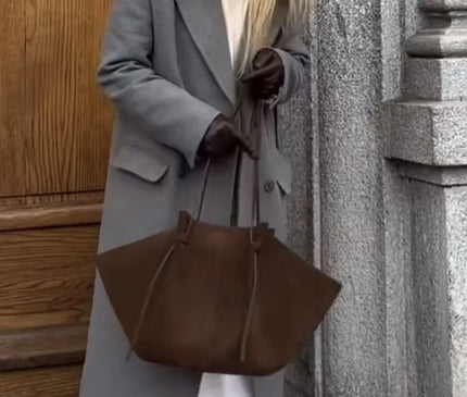 Sac Fourre-tout Chic Effet Daim Ailée