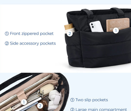 Sac Fourre-tout Matelassé Polyester Quotidien