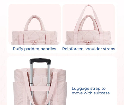 Sac Fourre-tout Matelassé Doux Rose