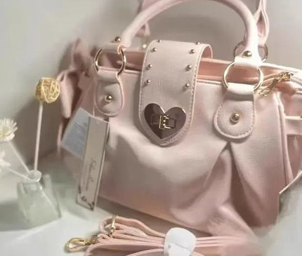 Sac Fourre-tout Rose Cœur Décoré Doux