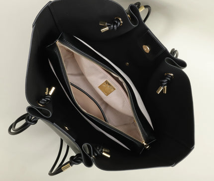 Sac Fourre-tout Femme Souple Similicuir Noir