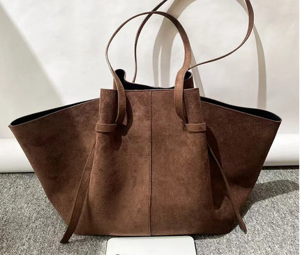 Sac Fourre-tout Femme Imitation Daim Ailée