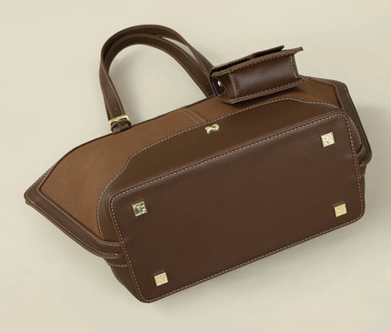 Sac Fourre-tout Femme Coton Structuré Bicolore