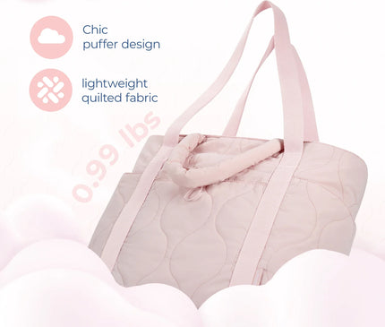 Sac Fourre-tout Matelassé Doux Rose