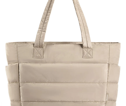 Sac Fourre-tout Soufflé Beige Quotidien