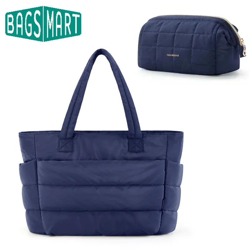 Sac Fourre-tout Doudoune Lilas avec Pochette