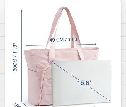 Sac Fourre-tout Pliable Polyester Ordinateur Rose