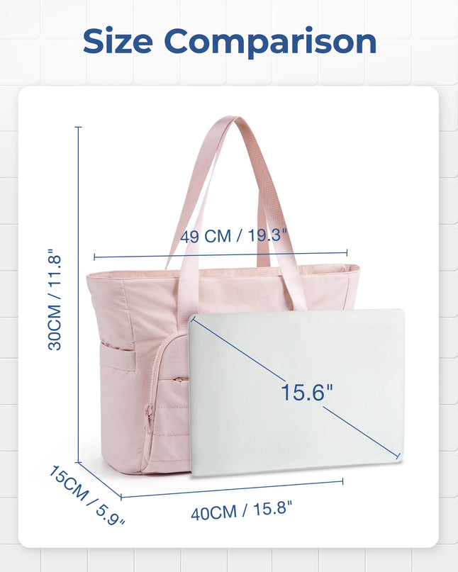 Sac Fourre-tout Pliable Polyester Ordinateur Rose