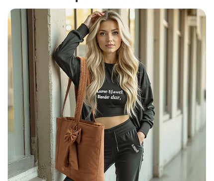 Sac Fourre-tout Noir Nœud Moderne