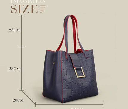 Sac Fourre-tout Femme Noir Motif Tressé