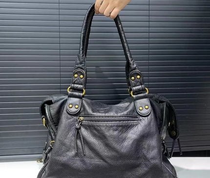 Sac Fourre-tout Moto Effet Cuir Lavé