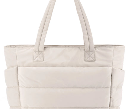 Sac Fourre-tout Gonflé Polyester Crème