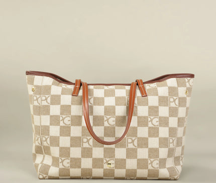 Sac Fourre-tout Doux Motifs Damier pour Bureau