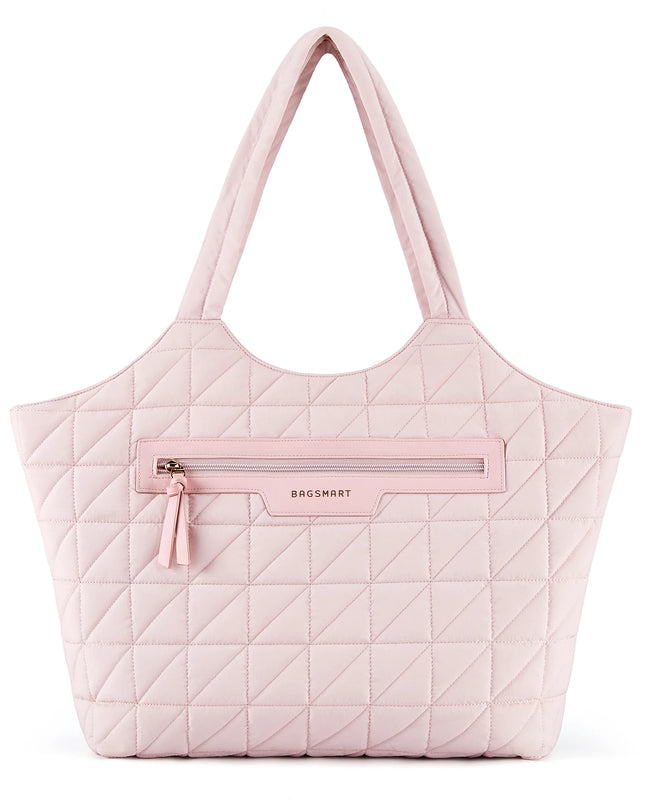 Sac Fourre-tout Piqué Rose Poudré Compartiment