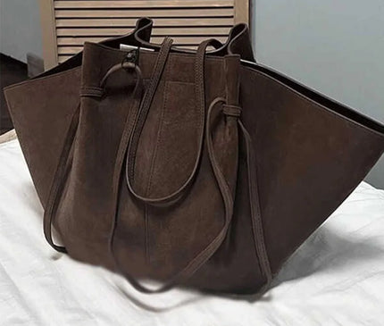 Sac Fourre-tout Seau Cuir PU Frotté Femme