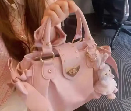 Sac Fourre-tout Kawaii Cœur Nœuds Femme
