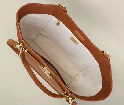 Sac Fourre-tout Élégant Boucle Dorée