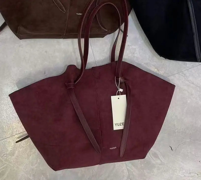 Sac Fourre-tout Seau Doux Frotté Élégant