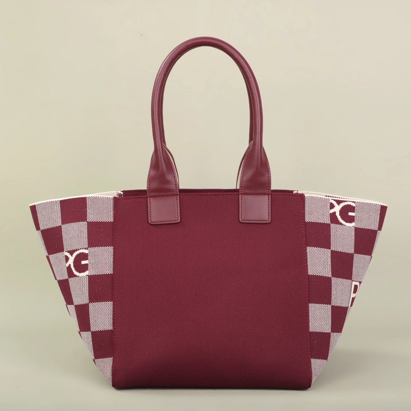 Sac Fourre-tout Damier Bicolore Polyester