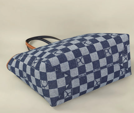 Sac Fourre-tout Femme Carreaux Lilas Doux