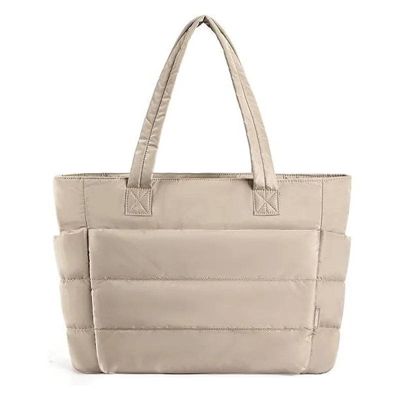 Sac Fourre-tout 15.6 Pouces Beige Léger