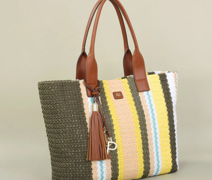 Sac Fourre-tout Rayé Coloré Polyester