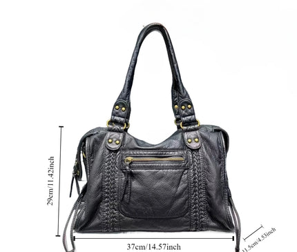 Sac Fourre-tout Moto Effet Cuir Lavé