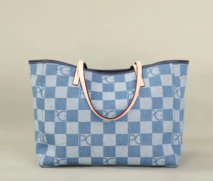 Sac Fourre-tout Décontracté Bleu Motifs Géométriques