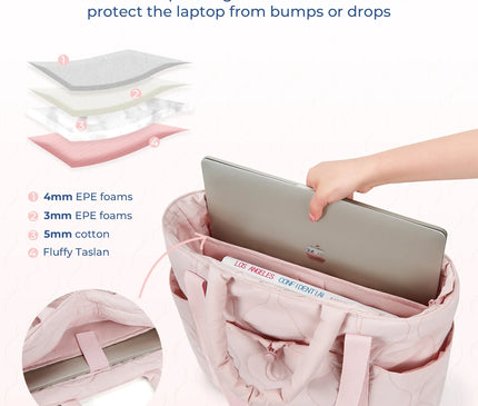 Sac Fourre-tout Matelassé Doux Rose