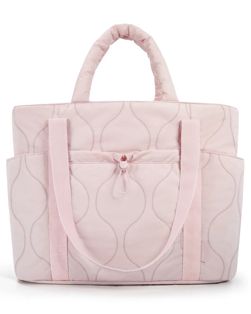 Sac Fourre-tout Matelassé Ondulé Rose Léger