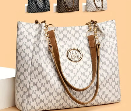 Sac Fourre-tout Femme Motifs M Chaînes Dorées