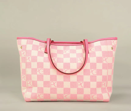 Sac Fourre-tout Rose Géométrique Polyester Doux
