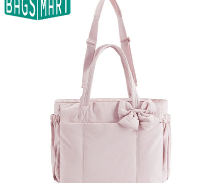 Sac Fourre-tout Matelassé Nœud Chic