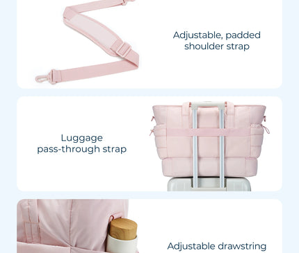 Sac Fourre-tout Matelassé Rose Rangement Chaussures