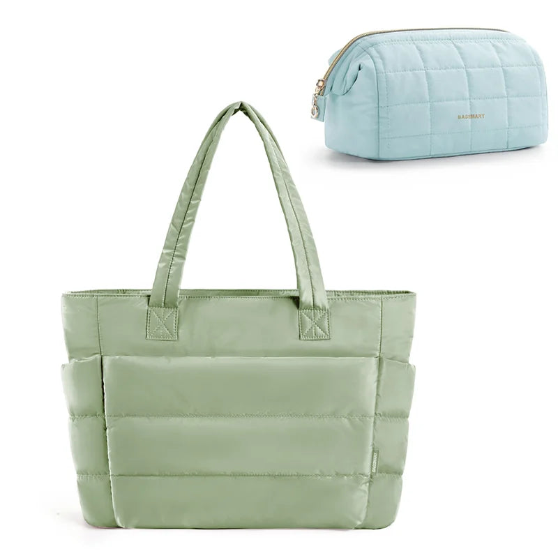 Sac Fourre-tout Matelassé Trousse Assortie